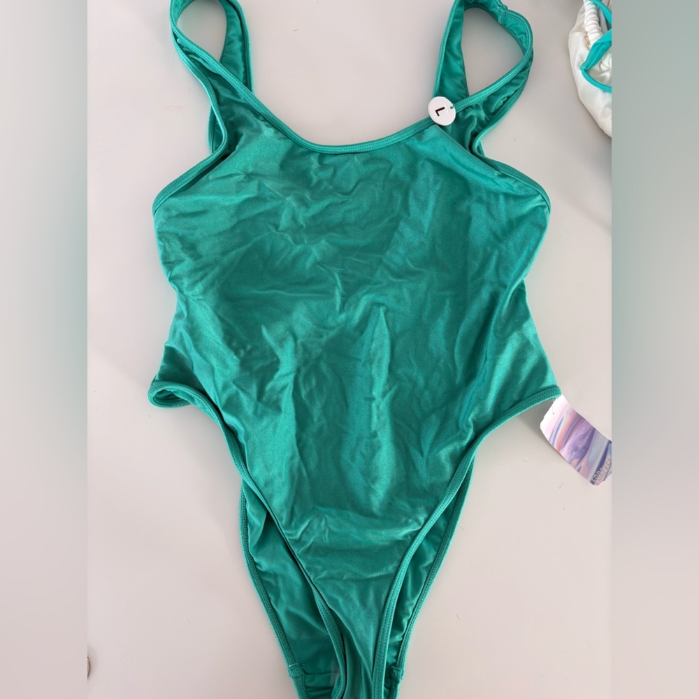 Forever 21 One-Piece Swimsuit – Teal Green L NWT